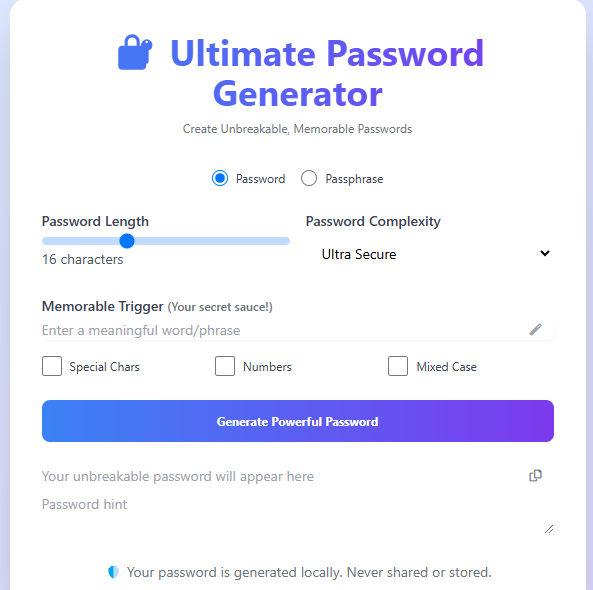 GenP Browser Extension Password Generator